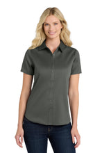Port Authority?? Women's Short Sleeve SuperPro Reactƒ?›Twill Shirt. LW809