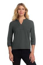 Mercer+MettleÂ® Women's Stretch Crepe 3/4-Sleeve Blouse MM2011