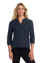 Mercer+MettleÂ® Women's Stretch Crepe 3/4-Sleeve Blouse MM2011