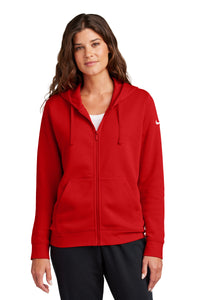 Nike Women's Club Fleece Sleeve Swoosh Full-Zip Hoodie NKFD9890