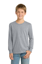 Port & Coƒ?› Youth Long Sleeve Core Cotton Tee. PC54YLS