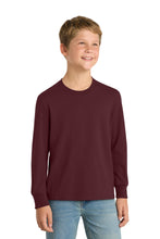 Port & Coƒ?› Youth Long Sleeve Core Cotton Tee. PC54YLS