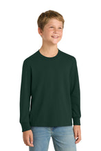 Port & Coƒ?› Youth Long Sleeve Core Cotton Tee. PC54YLS