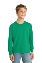 Port & Coƒ?› Youth Long Sleeve Core Cotton Tee. PC54YLS