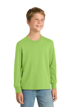 Port & Coƒ?› Youth Long Sleeve Core Cotton Tee. PC54YLS