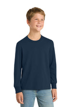 Port & Coƒ?› Youth Long Sleeve Core Cotton Tee. PC54YLS