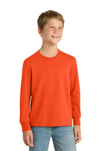 Port & Coƒ?› Youth Long Sleeve Core Cotton Tee. PC54YLS