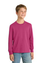 Port & Coƒ?› Youth Long Sleeve Core Cotton Tee. PC54YLS