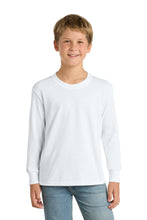Port & Coƒ?› Youth Long Sleeve Core Cotton Tee. PC54YLS