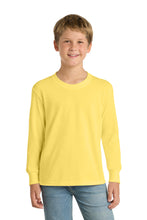Port & Coƒ?› Youth Long Sleeve Core Cotton Tee. PC54YLS