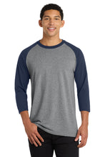 Port & Coƒ?› Core Blend 3/4-Sleeve Raglan Tee. PC55RS