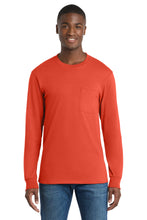 Port & Coƒ?› Tall Long Sleeve Essential Pocket Tee. PC61LSPT