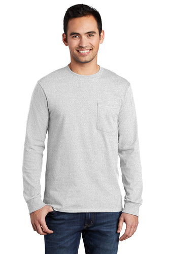 Port & Company? - Long Sleeve Essential Pocket Tee.  PC61LSP