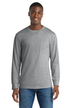 Port & Coƒ?› Long Sleeve Essential Pocket Tee.  PC61LSP
