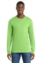 Port & Coƒ?› Long Sleeve Essential Pocket Tee.  PC61LSP