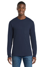 Port & Coƒ?› Long Sleeve Essential Pocket Tee.  PC61LSP