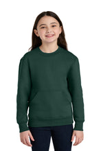 Port & Coƒ?› Youth Core Fleece Crewneck Pocket Sweatshirt PC78YPKT