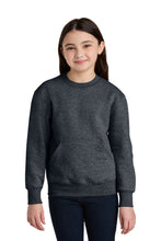 Port & Coƒ?› Youth Core Fleece Crewneck Pocket Sweatshirt PC78YPKT