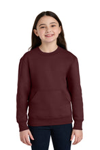 Port & Coƒ?› Youth Core Fleece Crewneck Pocket Sweatshirt PC78YPKT