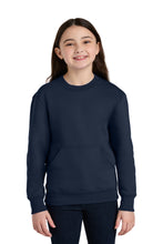 Port & Coƒ?› Youth Core Fleece Crewneck Pocket Sweatshirt PC78YPKT