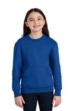 Port & Coƒ?› Youth Core Fleece Crewneck Pocket Sweatshirt PC78YPKT
