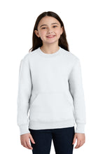 Port & Coƒ?› Youth Core Fleece Crewneck Pocket Sweatshirt PC78YPKT
