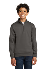 Port & Coƒ?› Youth Core Fleece 1/4-Zip Pullover Sweatshirt PC78YQ