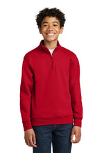 Port & Coƒ?› Youth Core Fleece 1/4-Zip Pullover Sweatshirt PC78YQ
