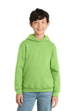 Port & Coƒ?› Youth Core Fleece Pullover Hooded Sweatshirt.  PC90YH