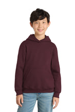 Port & Coƒ?› Youth Core Fleece Pullover Hooded Sweatshirt.  PC90YH