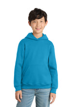 Port & Coƒ?› Youth Core Fleece Pullover Hooded Sweatshirt.  PC90YH
