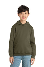Port & Coƒ?› Youth Core Fleece Pullover Hooded Sweatshirt.  PC90YH
