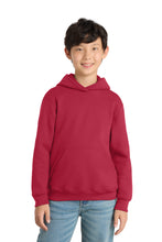 Port & Coƒ?› Youth Core Fleece Pullover Hooded Sweatshirt.  PC90YH