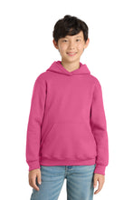 Port & Coƒ?› Youth Core Fleece Pullover Hooded Sweatshirt.  PC90YH