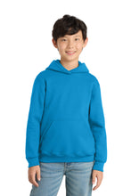 Port & Coƒ?› Youth Core Fleece Pullover Hooded Sweatshirt.  PC90YH