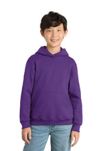 Port & Coƒ?› Youth Core Fleece Pullover Hooded Sweatshirt.  PC90YH