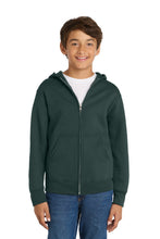 Port & Coƒ?› Youth Core Fleece Full-Zip Hooded Sweatshirt.  PC90YZH