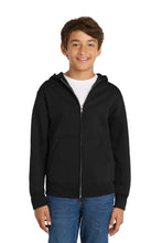 Port & Coƒ?› Youth Core Fleece Full-Zip Hooded Sweatshirt.  PC90YZH