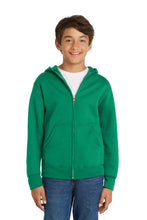 Port & Coƒ?› Youth Core Fleece Full-Zip Hooded Sweatshirt.  PC90YZH