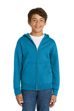 Port & Coƒ?› Youth Core Fleece Full-Zip Hooded Sweatshirt.  PC90YZH