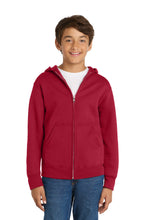 Port & Coƒ?› Youth Core Fleece Full-Zip Hooded Sweatshirt.  PC90YZH