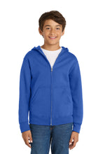 Port & Coƒ?› Youth Core Fleece Full-Zip Hooded Sweatshirt.  PC90YZH