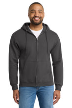 Port & Coƒ?› Tall Essential Fleece Full-Zip Hooded Sweatshirt. PC90ZHT