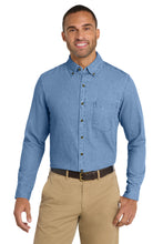 Port & Coƒ?› Long Sleeve Value Denim Shirt. SP10