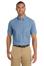 Port & Coƒ?› Short Sleeve Value Denim Shirt. SP11