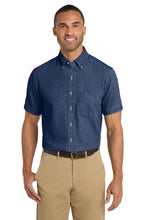 Port & Coƒ?› Short Sleeve Value Denim Shirt. SP11