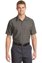 Red Kap?? Long Size, Short Sleeve Industrial Work Shirt. SP24LONG
