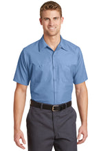Red Kap?? Long Size, Short Sleeve Industrial Work Shirt. SP24LONG