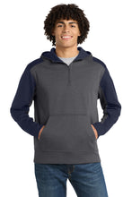 Sport-Tek??  Tech Fleece Colorblock 1/4-Zip Hooded Sweatshirt. ST249