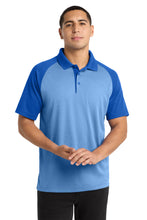 Sport-Tek ?? PosiCharge ?? RacerMesh ?? Raglan Heather Block Polo. ST641